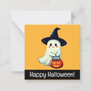 Happy halloween kort, söt, lagrar upp! anteckningskort