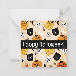 Happy halloween kort, söt, lagrar upp! anteckningskort