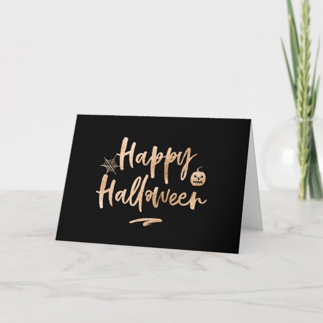 Happy halloween-kort | Svarta havet och Guld Kort (Framsida)