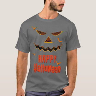 Happy halloween-kostym med pumpkin Ansikte och Fla T Shirt