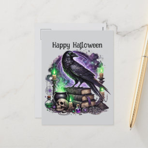 Happy halloween kråka-stavningen bokar helg vykort