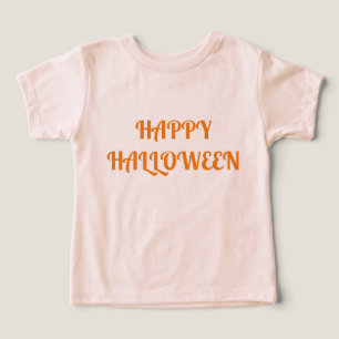 Happy halloween Kvinnors Orange Black T Shirt