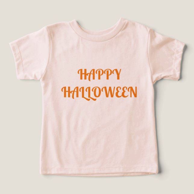 Happy halloween Kvinnors Orange Black T Shirt (Design Framsida)
