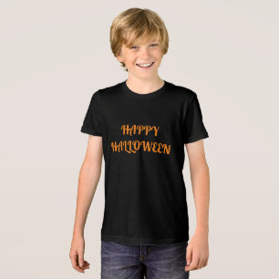 Happy halloween Kvinnors Orange Black T Shirt