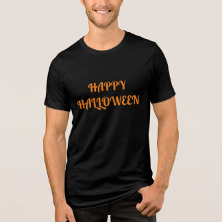 Happy halloween Kvinnors Orange Black T Shirt