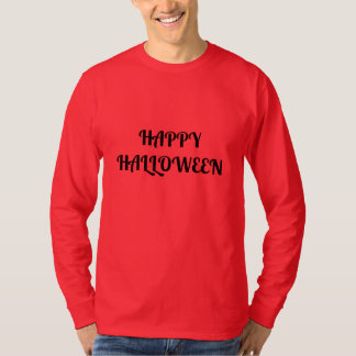 Happy halloween Kvinnors Orange Black T Shirt