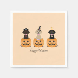 Happy halloween Labrador Retriever Hundar Pumpkin Pappersservett