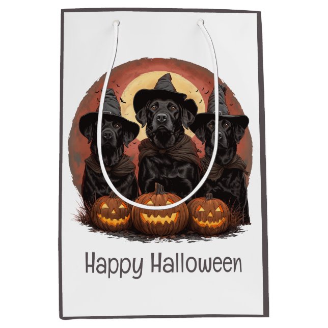 Happy halloween Labrador Retriever Hundar Witch Ha (Framsidan)