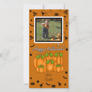 Happy halloween (lägg till foto och text) julkort