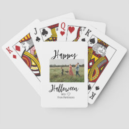 Happy halloween lägg till namn-fotosvart, vanlig casinokort