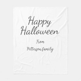 Happy halloween lägger till familjens namn kalligr fleecefilt