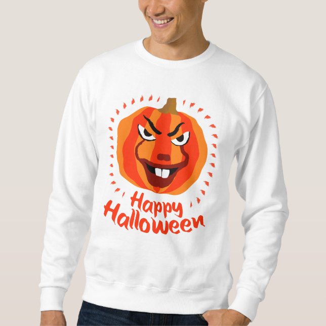 Happy halloween! lång ärmad tröja (Framsida)
