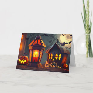 Happy halloween Lantern, Nattflygning Fladdermus Kort