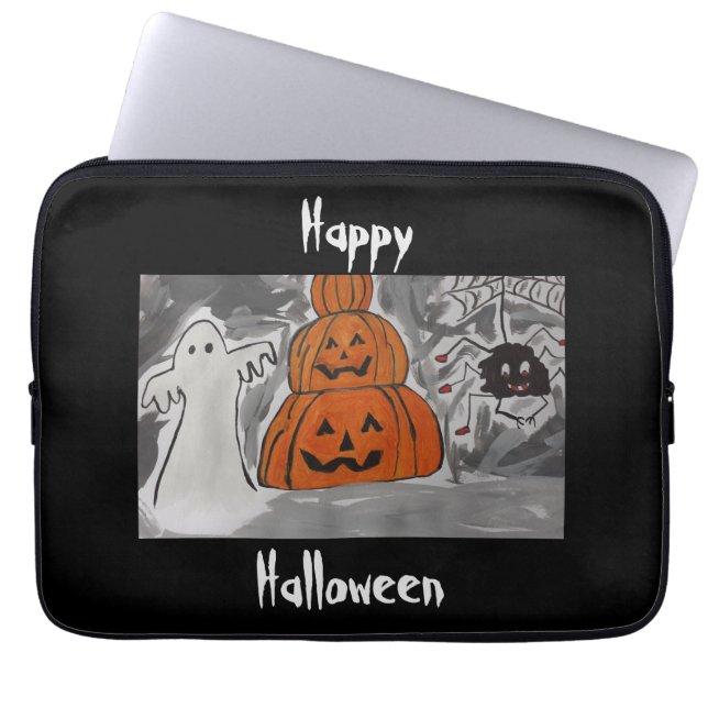 Happy halloween Laptop sleeve (Framsidan)
