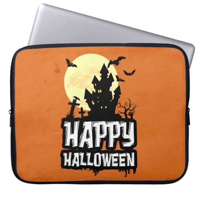 Happy halloween laptop sleeve (Framsidan)