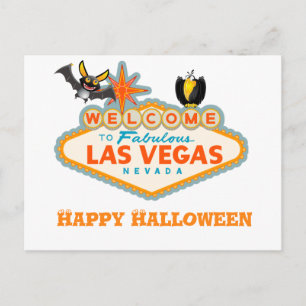 happy halloween Las Vegas Stil Vykort