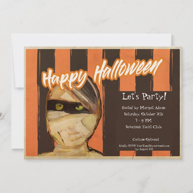 Happy halloween - Låt oss Party! Inbjudningar (Framsida)