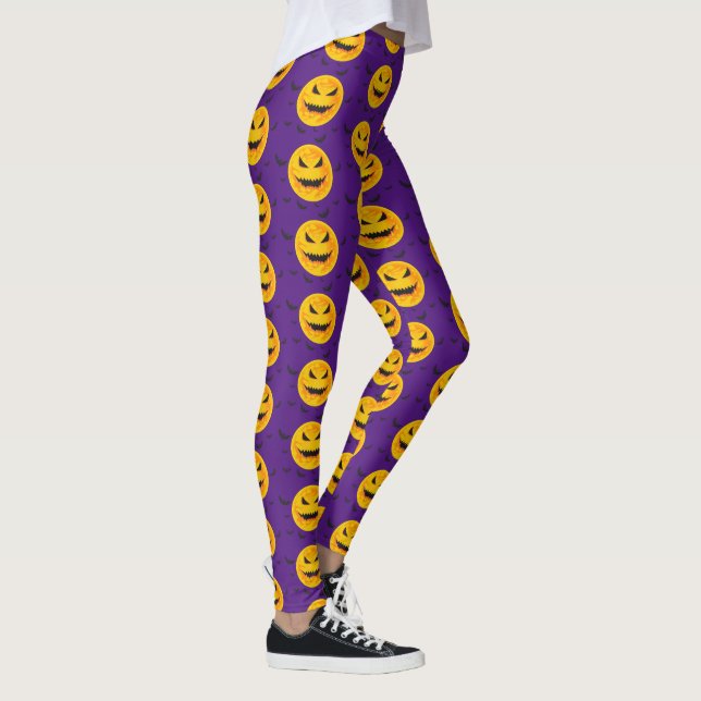 Happy halloween Lila Fladdermus Leggings (Höger)