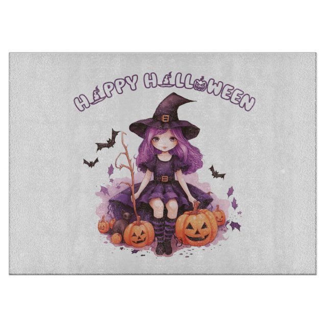 Happy halloween Lila Witch Pumpkins & Fladdermus (Framsidan)