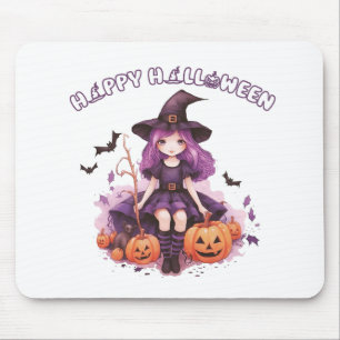 Happy halloween Lila Witch Pumpkins & Fladdermus Musmatta