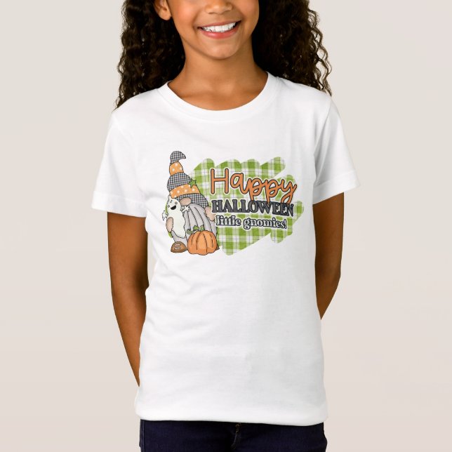 Happy halloween Little Gnomies Halloween Gnome T Shirt (Framsida)
