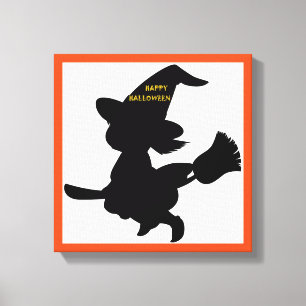 "HAPPY HALLOWEEN" LITTLE WITCH CANVASTRYCK