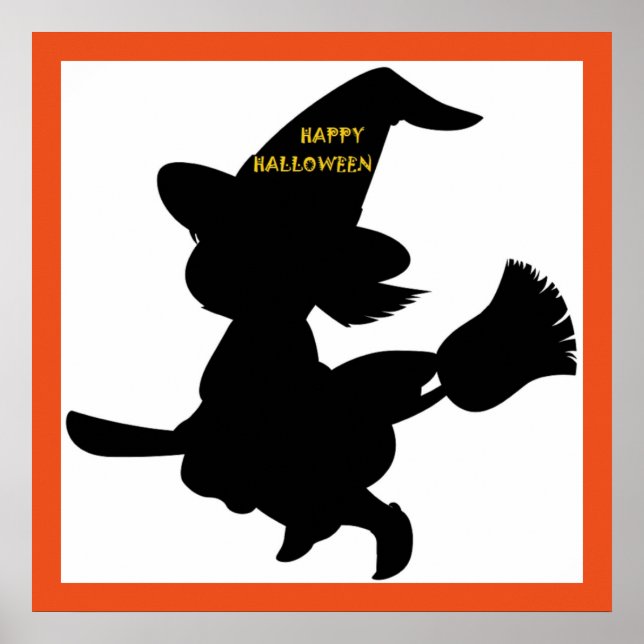 "HAPPY HALLOWEEN" LITTLE WITCH POSTER (Framsidan)