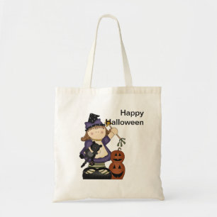 Happy halloween Little Witch Trick-or-Treat Bag Tygkasse