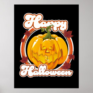 Happy halloween logotyp poster