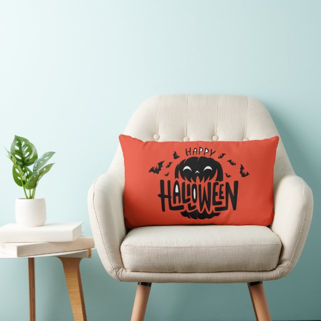 Happy halloween lumbarkudde (Stol)