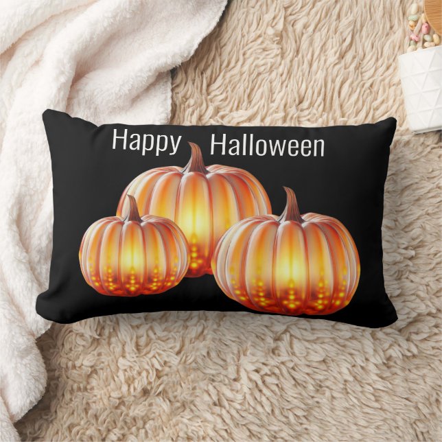 Happy Halloween Lumbarkudde (Filt)