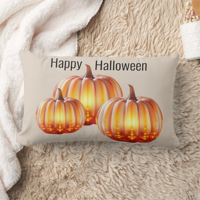 Happy Halloween Lumbarkudde (Filt)