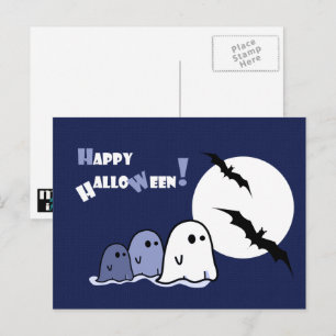 Happy halloween. Lunt Little Spöken Vykort