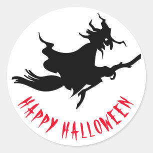 Happy halloween lustiga anpassade runt klistermärke
