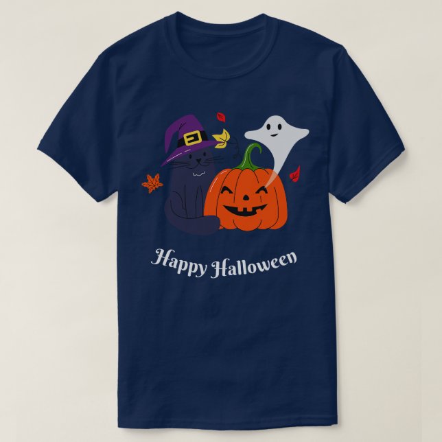 Happy halloween Lycklig, högsäsong hösten Vibes Ha T Shirt (Design framsida)