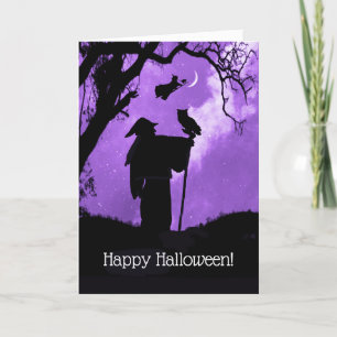 Happy halloween Magic Uggla Witches Cat Warlock Kort