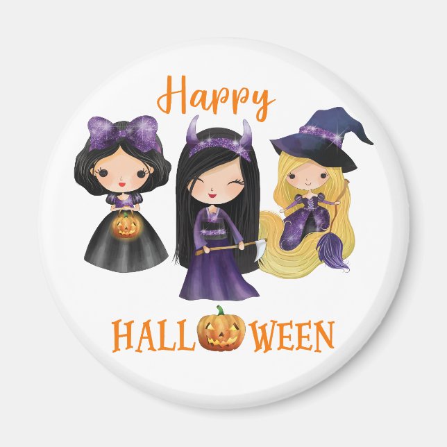 Happy halloween magnet Girl Spooky princess magnet (Framsidan)