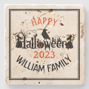 Happy halloween-mall för koncepttypgrafi underlägg sten