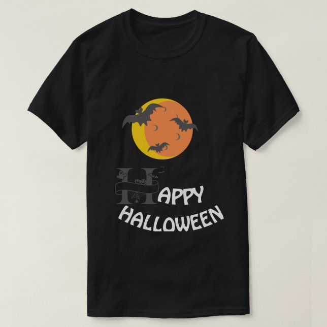 Happy halloween Manar Black T Shirt (Design framsida)
