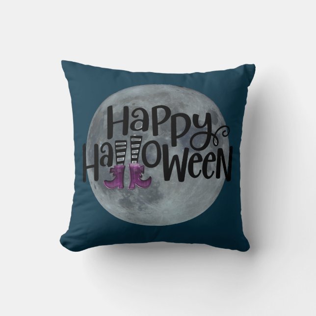 Happy halloween Måne Kudde (Framsida)