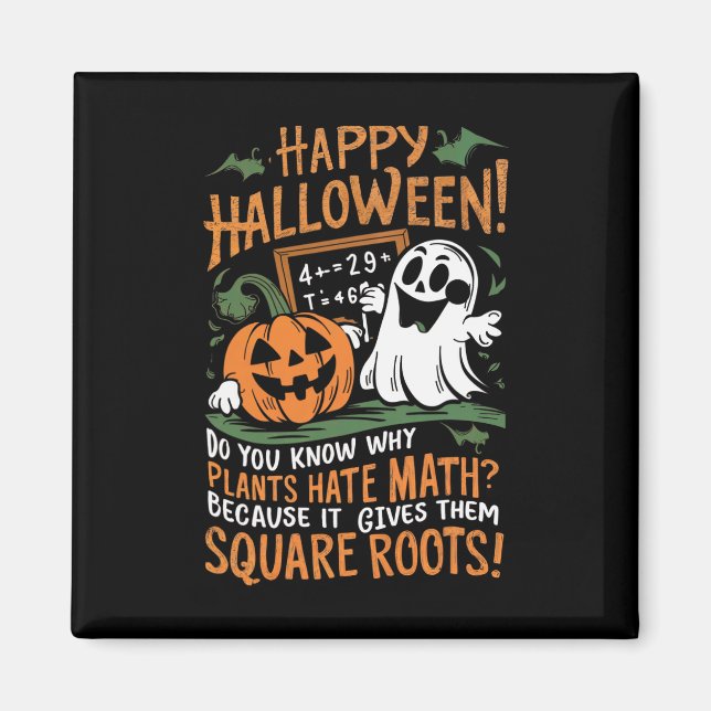 Happy halloween - Math Teacher Scientist Funny Des Magnet (Framsidan)