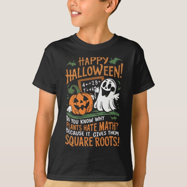 Happy halloween - Math Teacher Scientist Funny Des T Shirt (Framsida)
