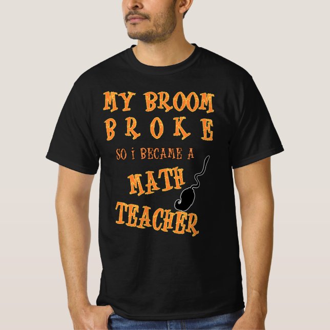 Happy halloween Math Teacher T Shirt (Framsida)