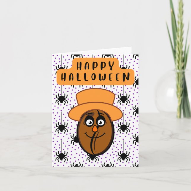 Happy halloween/matkaffebuk kort (Framsida)