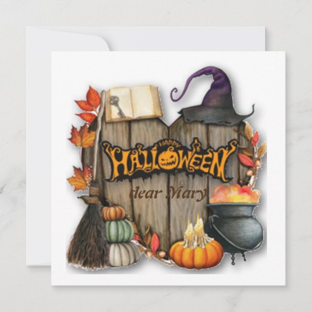 Happy halloween med namn (Framsida)