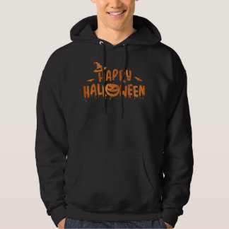 Happy halloween med skrämmande pumpa ansikte och h hoodie