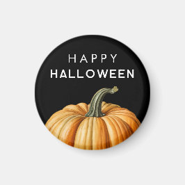 Happy halloween med stor pumpa magnet