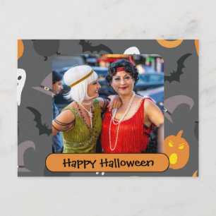 happy halloween med textrutan Foto och Anpassnings Vykort