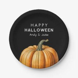 Happy halloween med vintage pumpkin