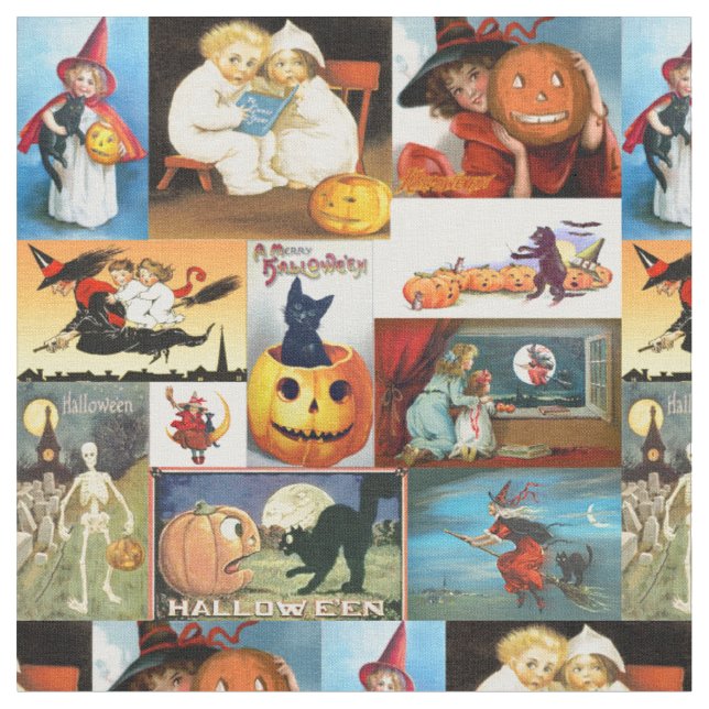 Happy halloween Medley Retro Tyg (Närbild)